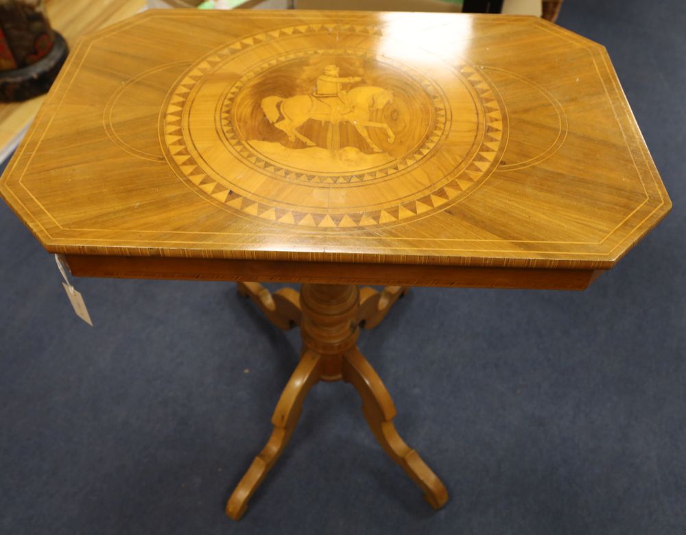 An inlaid Sorrento table, width 81cm depth 53cm height 74cm